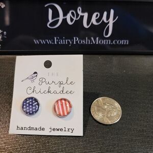 Stars and Stripes Earrings 12mm